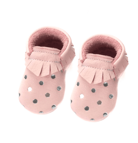 Blush Dots - LIMITED EDITION, Moccasins - Little Lambo