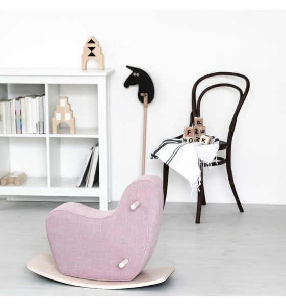 Toddler rocking horse - Pale Pink